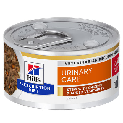 Hill's PD Urinary Care c/d Multicare Stress - Alimento em patê para gato para suporte da saúde urinária - Frango e legumes