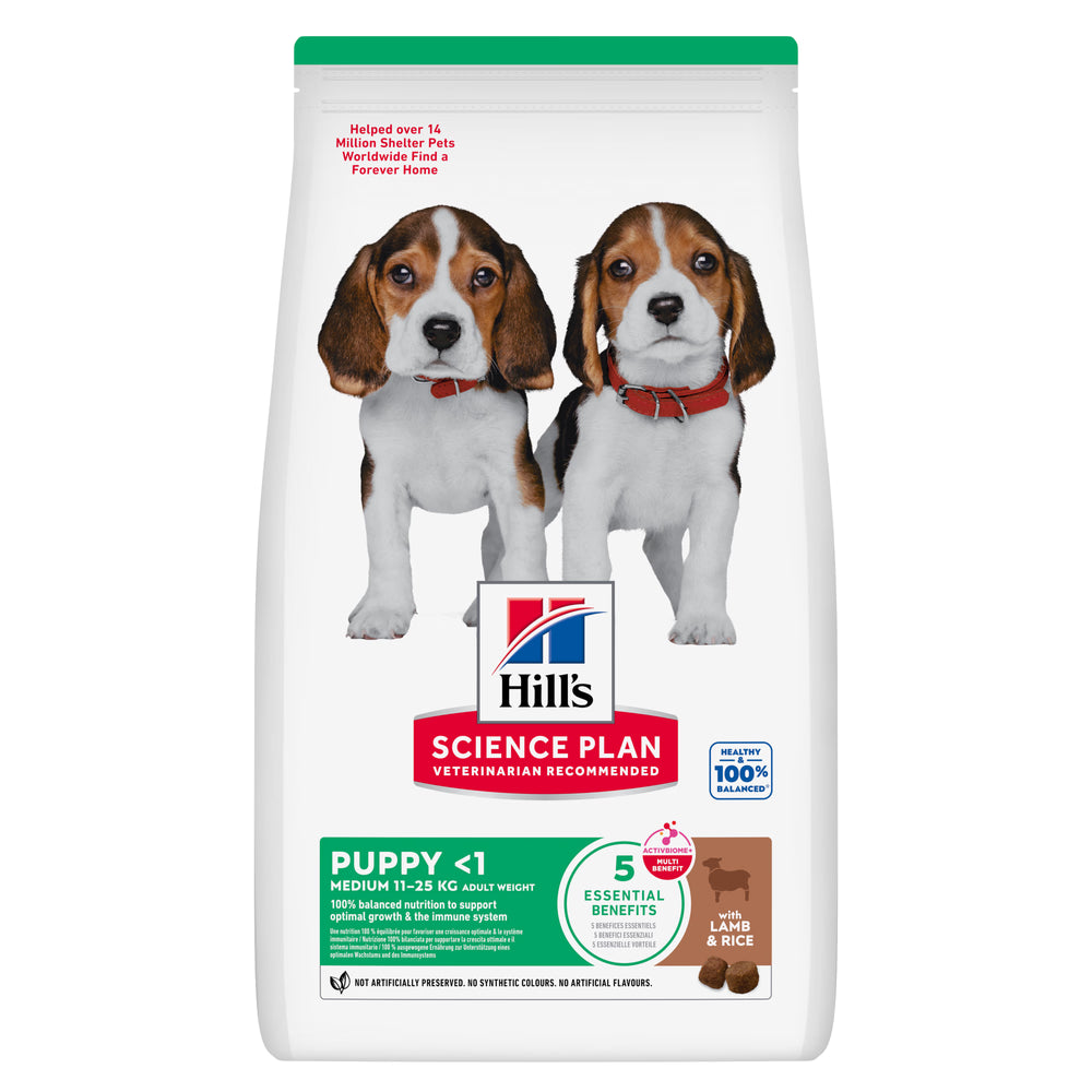 Hills Science Plan Cão Cachorro Médio Borrego e Arroz - Ração seca para cão