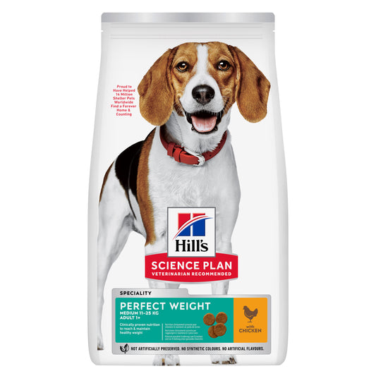 Hills Science Plan Perfect Weight Medium Adulto Perro Pollo - Pienso seco para perro para control de peso