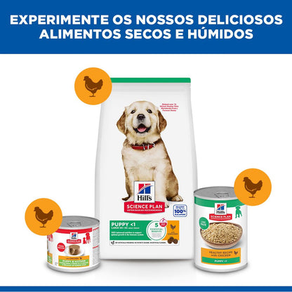 Hills Science Plan Cão Cachorro Raças Grandes Frango - Ração seca para cão