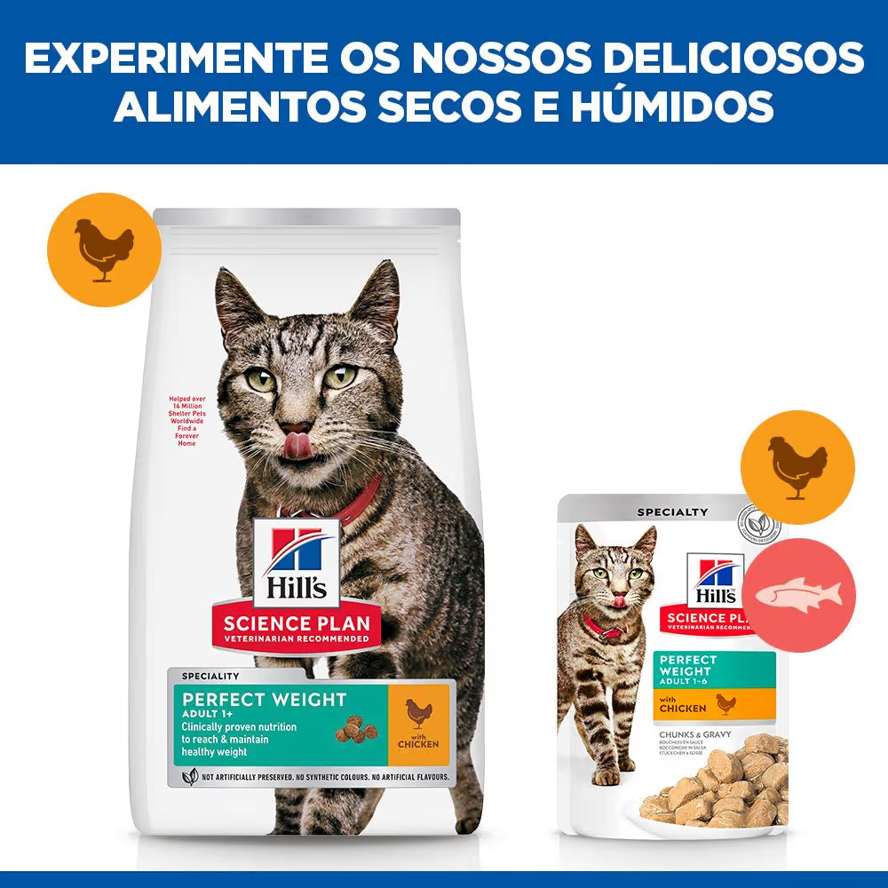 Hills Science Plan Perfect Weight Adult Cat Chicken - Dry cat food for weight control
