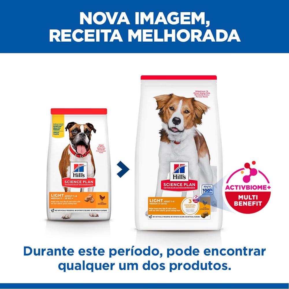 Hill's Adult Medium Light - Pienso seco para perros de raza mediana - Pollo
