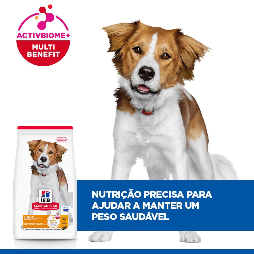 Hill's Adult Medium Light - Pienso seco para perros de raza mediana - Pollo