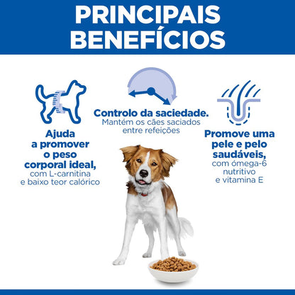 Hill's Adult Medium Light - Pienso seco para perros de raza mediana - Pollo