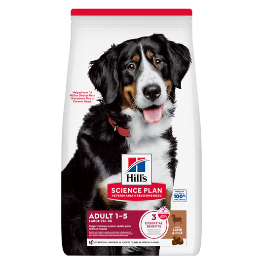 Hills Science Plan Perro Adulto Raza Grande Cordero y Arroz - Pienso seco para perro