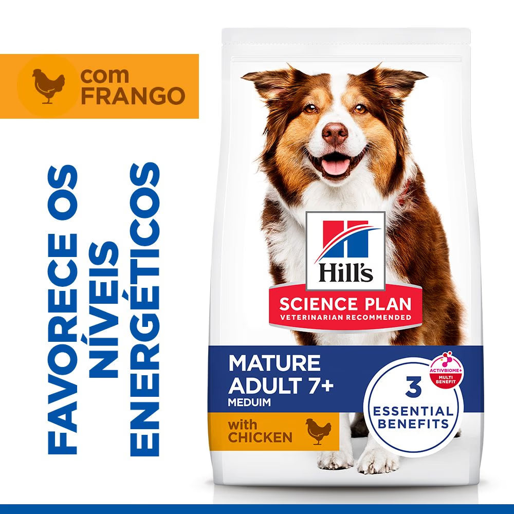 Hills Science Plan Medium Mature Adulto 7+ Cão Frango - Ração seca para cão