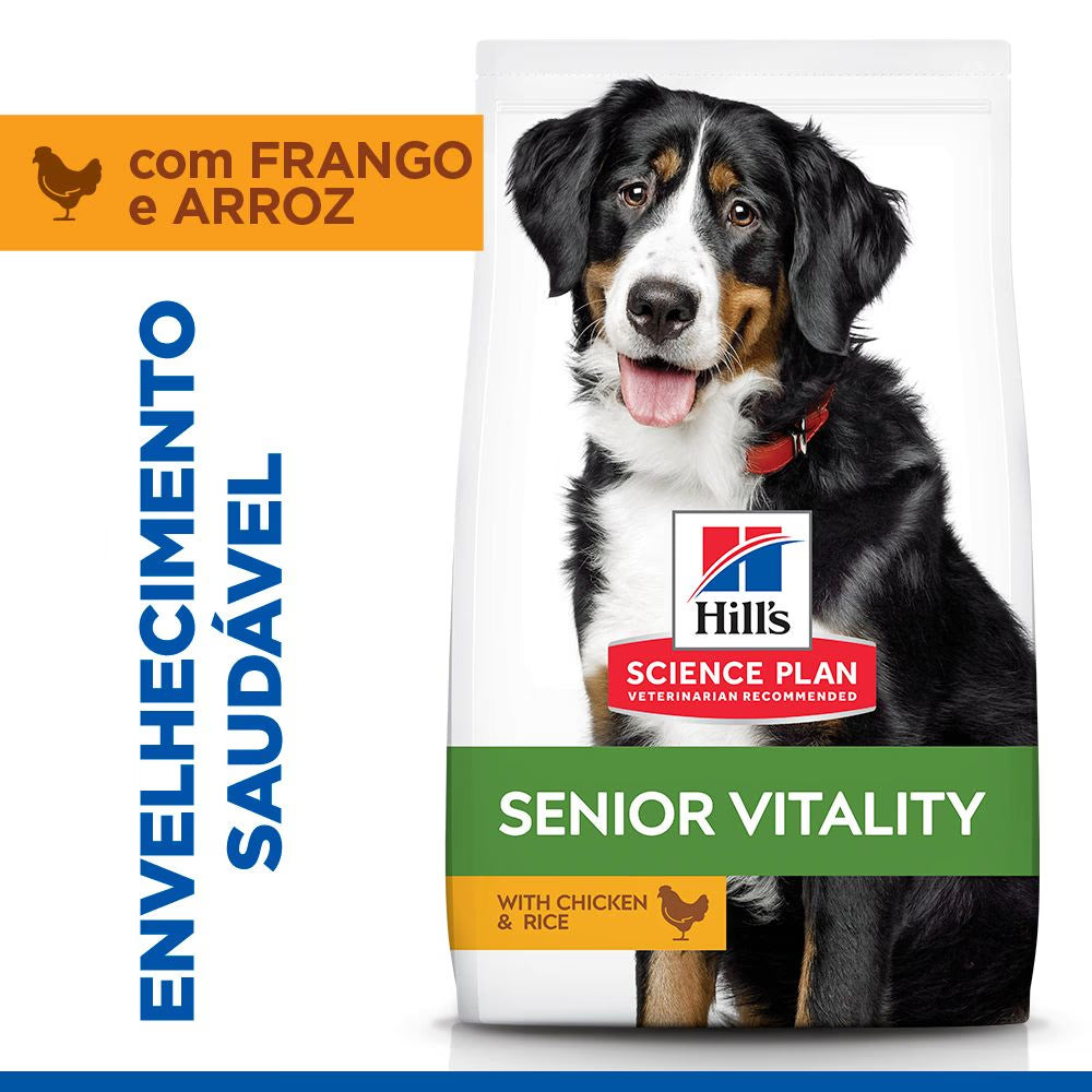 Hills Science Plan Youthful Vitality Raças Grandes Adulto Maduro 6+ Cão Frango e Arroz - Ração seca para cão