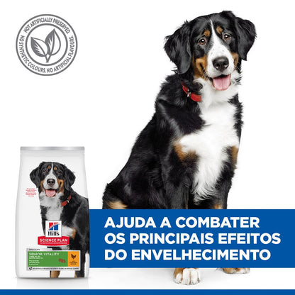 Hills Science Plan Youthful Vitality Raças Grandes Adulto Maduro 6+ Cão Frango e Arroz - Ração seca para cão