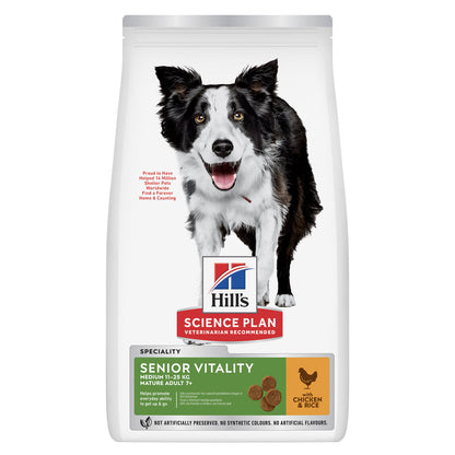 Hills Science Plan Youthful Vitality Mature Adult Medium 7+ Dog Chicken and Rice - Dry dog food