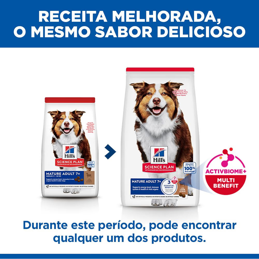 Hills Science Plan Medium Mature Adulto 7+ Perro Cordero y Arroz - Pienso seco para perro