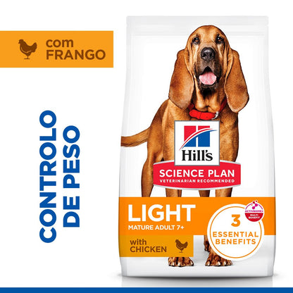 Hill's Light Mature Adult 7+ Medium - Pienso seco para perros de raza mediana de más de 7 años - Pollo