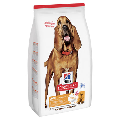 Hill's Light Mature Adult 7+ Medium - Pienso seco para perros de raza mediana de más de 7 años - Pollo