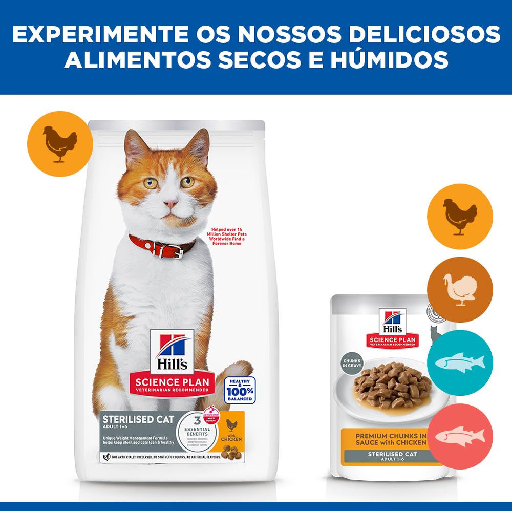 Hills Science Plan Sterilised Adult Cat Chicken - Dry food for sterilised cats