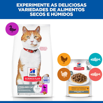 Hill's Sterilised Young Adult - Pienso seco para gato joven esterilizado - Pato