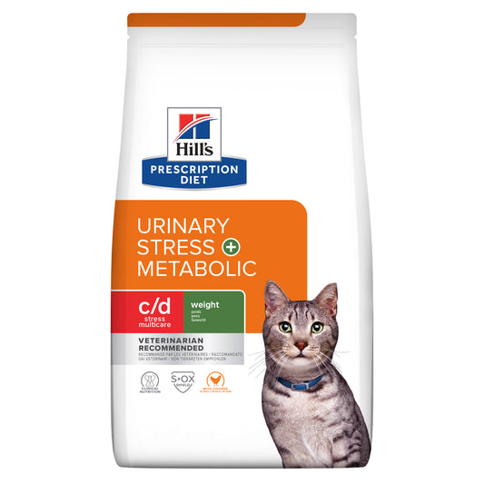 Hills Prescription Diet c/d Urinary Stress + Metabolic Cat Chicken - Dry cat food for weight management and urinary health