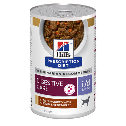 Hills Prescription Diet i/d Low Fat Stew Cão Frango e Vegetais - Ração húmida para cão com problemas gastrointestinais