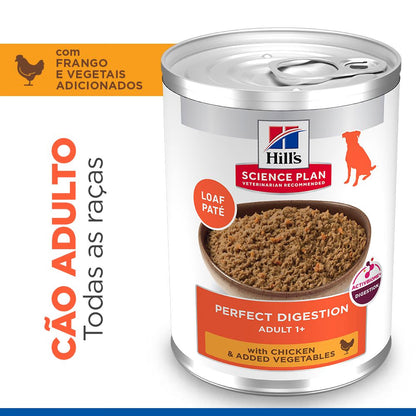 Hills Science Plan Perfect Digestion Adult Dog Chicken and Vegetables - Wet dog food for healthy digestion