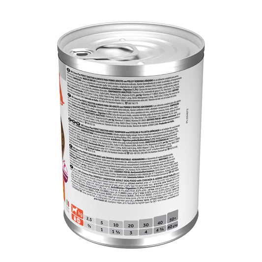 Hills Science Plan Perfect Digestion Perro Adulto Pollo y Verduras - Comida húmeda para perro para una digestión saludable