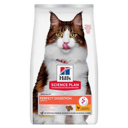Hills Science Plan Perfect Digestion Gato Adulto Pollo - Pienso seco para gato para digestión saludable