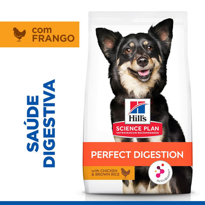 Hills Science Plan Perfect Digestion Small & Mini Adulto Cão Frango - Ração seca para cão para digestão saudável