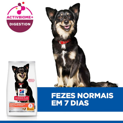 Hills Science Plan Perfect Digestion Small & Mini Adulto Cão Frango - Ração seca para cão para digestão saudável