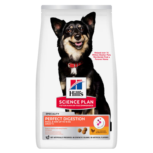 Hills Science Plan Perfect Digestion Small & Mini Adulto Perro Pollo - Pienso seco para perro para digestión saludable