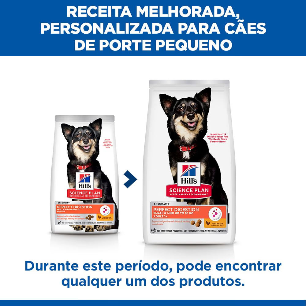 Hill's Perfect Digestion Small & Mini - Pienso seco para perro adulto - Pollo