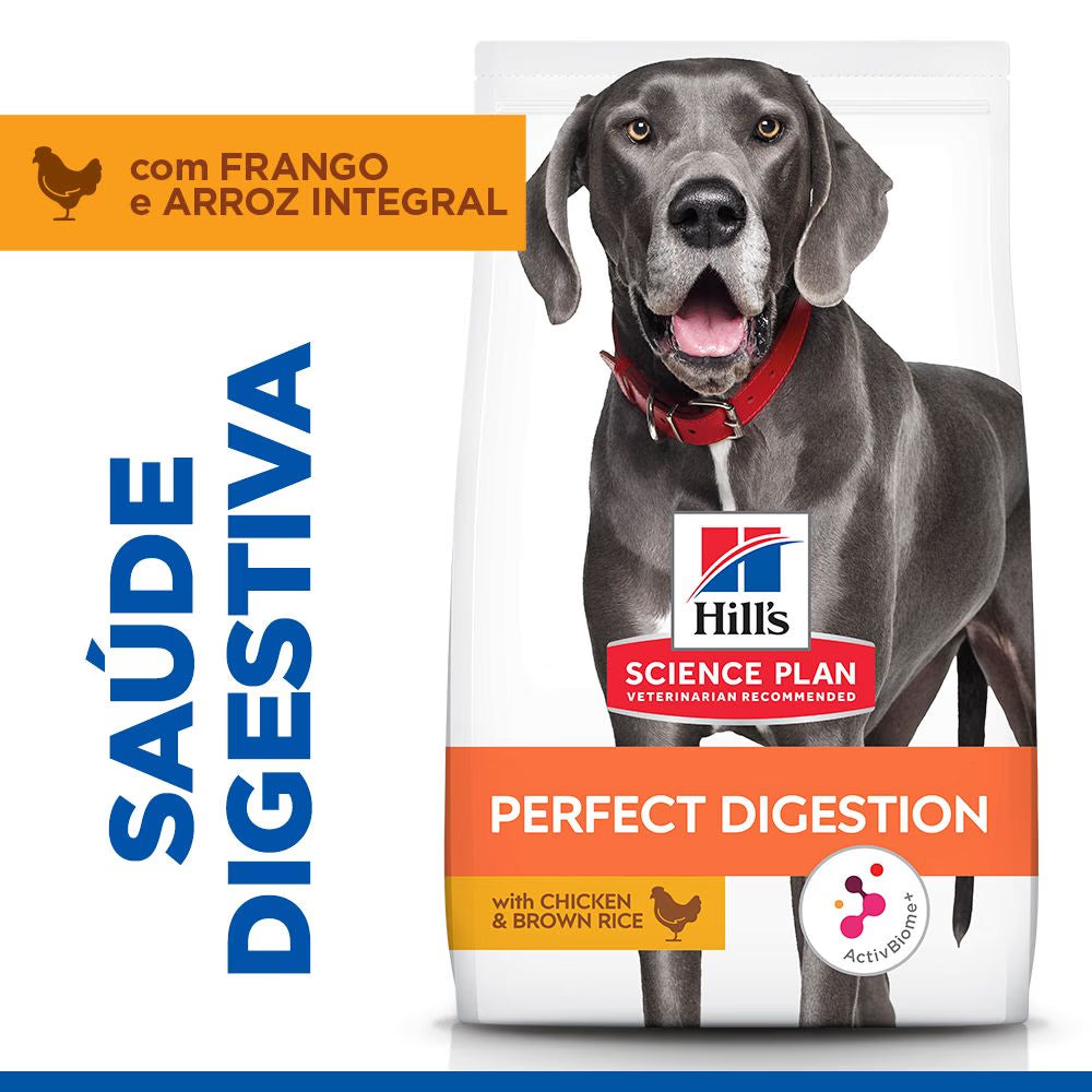 Hill's Perfect Digestion Large - Pienso seco para perro adulto de raza grande - Pollo y arroz