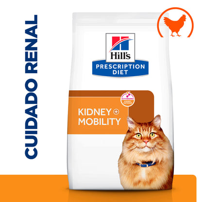 Hills Prescription Diet Kidney + Mobility k/d J/d Gato Pollo - Pienso seco para gato para soporte renal y articular