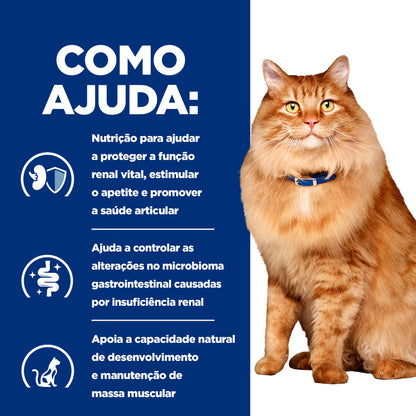 Hills Prescription Diet Kidney + Mobility k/d J/d Gato Pollo - Pienso seco para gato para soporte renal y articular