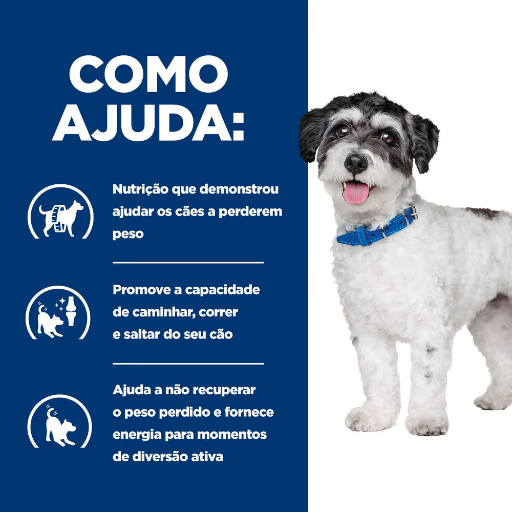 Hills Prescription Diet Cão Metabolic + Mobility Mini Frango - Ração seca para cão para controlo de peso e suporte articular