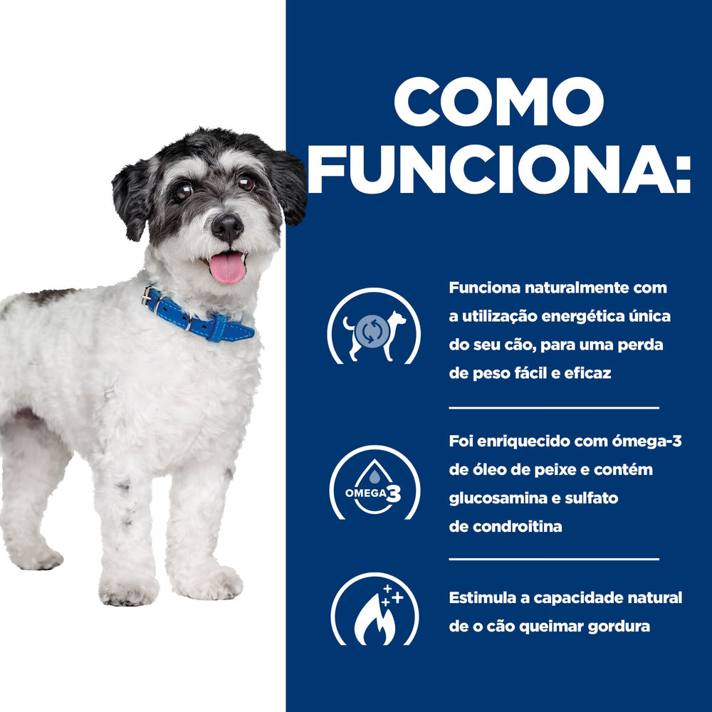 Hills Prescription Diet Cão Metabolic + Mobility Mini Frango - Ração seca para cão para controlo de peso e suporte articular