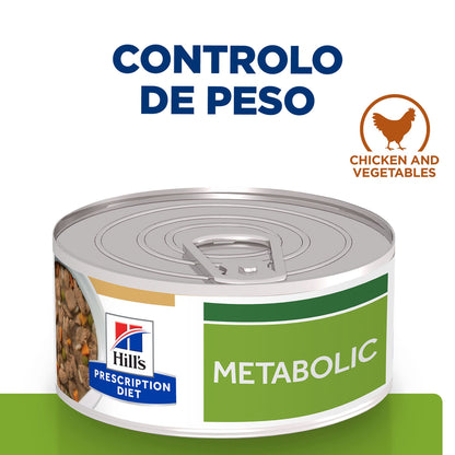 Hills Prescription Diet Metabolic Stew Adult Dog Chicken and Vegetables - Wet food for overweight dogs