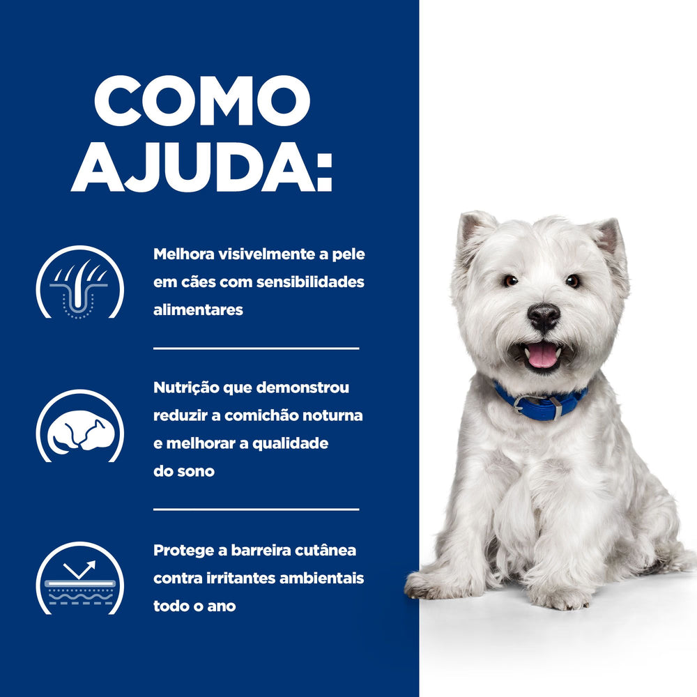 Hill's PD Derm Complete Mini - Pienso seco para perro pequeño con alergias