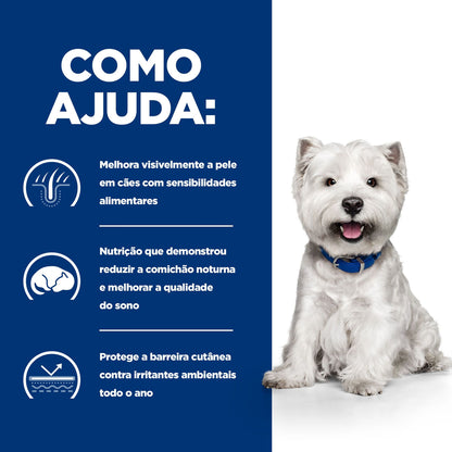 Hill's PD Derm Complete Mini - Pienso seco para perro pequeño con alergias