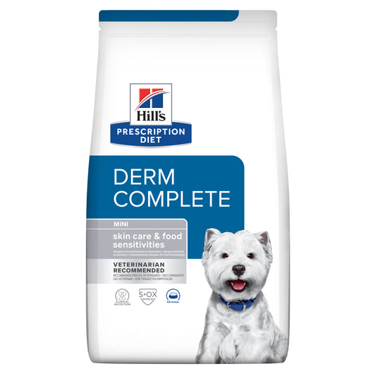 Hill's PD Derm Complete Mini - Pienso seco para perro pequeño con alergias