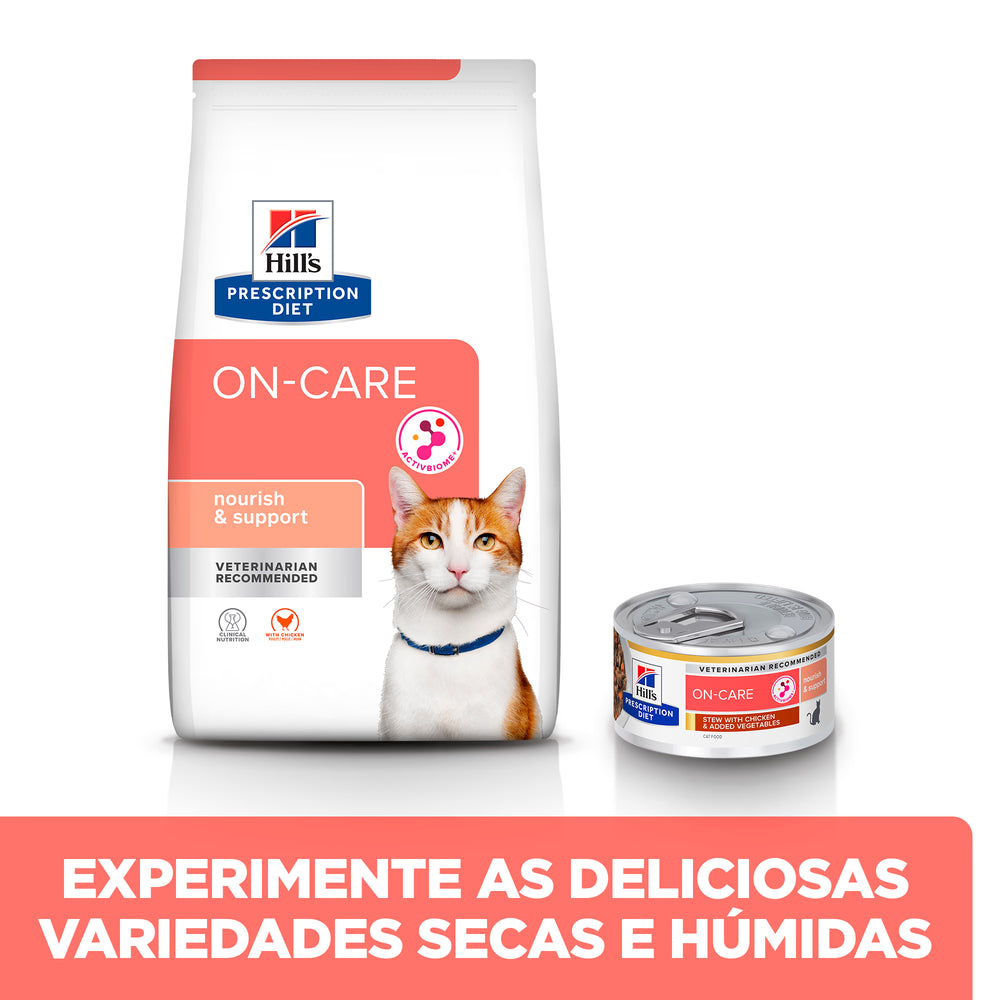 Hills Prescription Diet On-Care Gato Adulto Pollo y Verduras - Comida húmeda para gatos en convalecencia