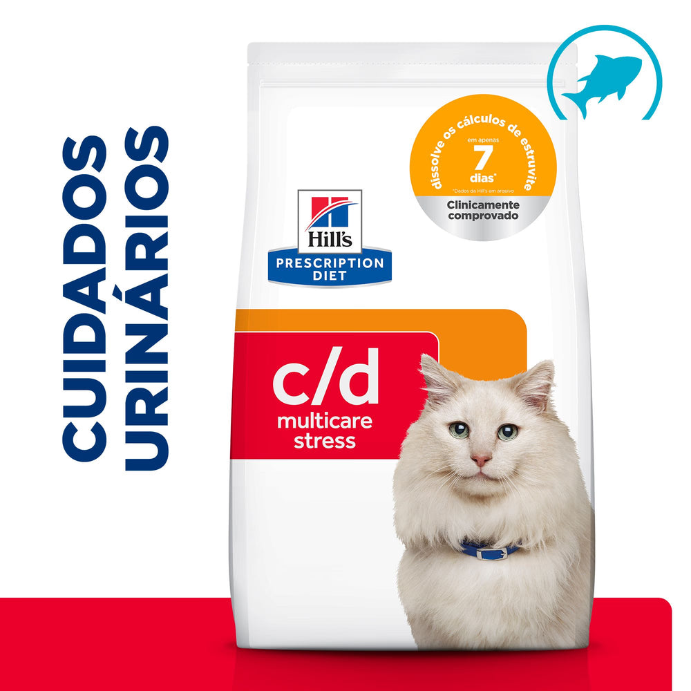 Hills Prescription Diet Gato c/d Urinary Stress - Ração seca para gato para saúde urinária