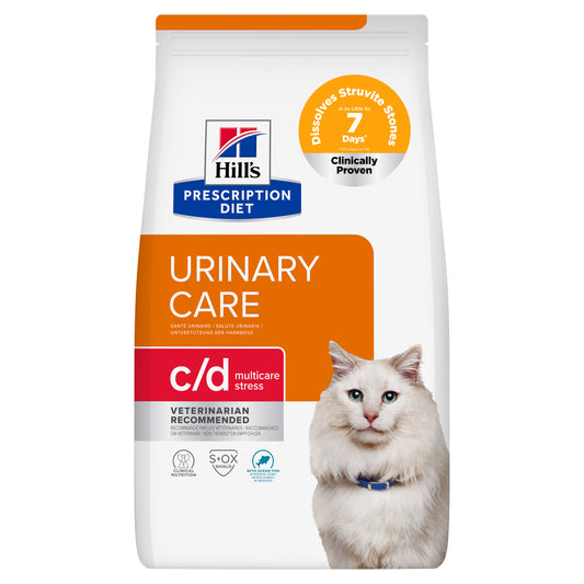 Alimento veterinario para gatos Hills Prescription Diet Feline c/d Multicare Stress Ocean Fish