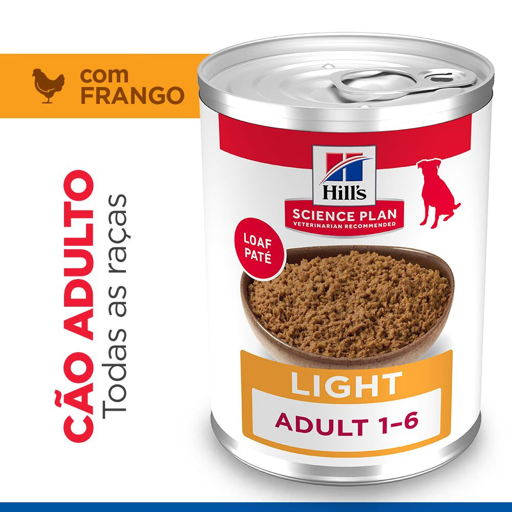 Hill's Light - Alimento em patê para cão adulto com excesso de peso - Frango