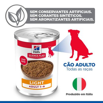 Hill's Light - Alimento em patê para cão adulto com excesso de peso - Frango