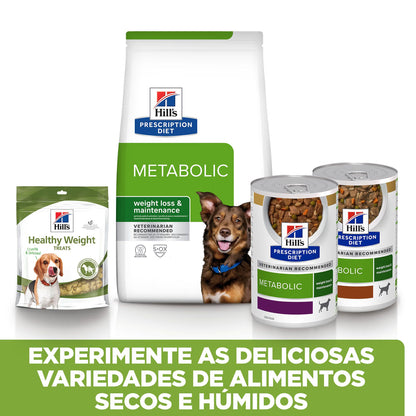 Hills Prescription Diet Metabolic Perro Pollo - Comida húmeda para perro para control de peso y diabetes
