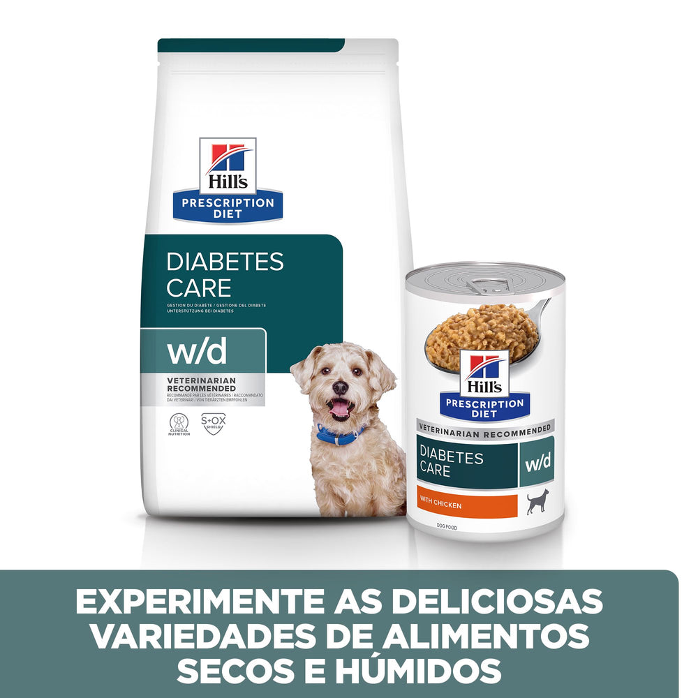 Hills Prescription Diet Cão w/d - Ração húmida para cão com diabetes e excesso de peso