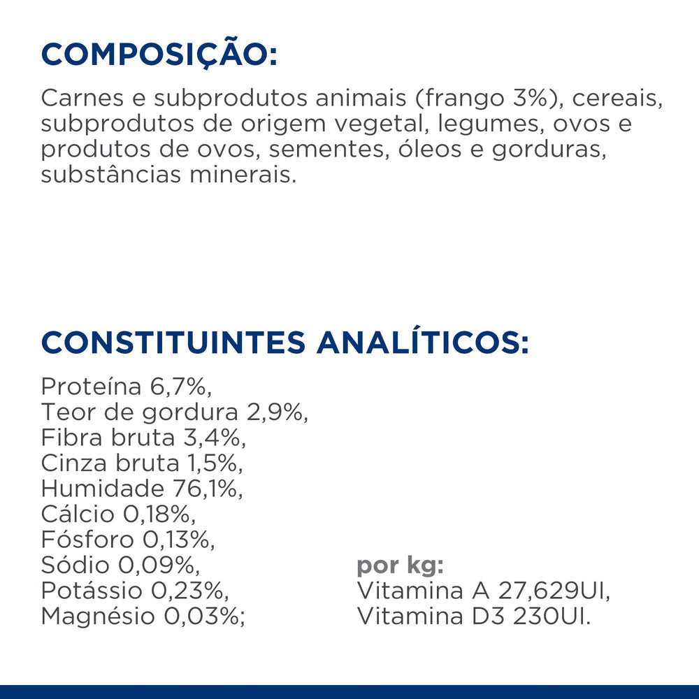 Hills Prescription Diet Cão w/d - Ração húmida para cão com diabetes e excesso de peso