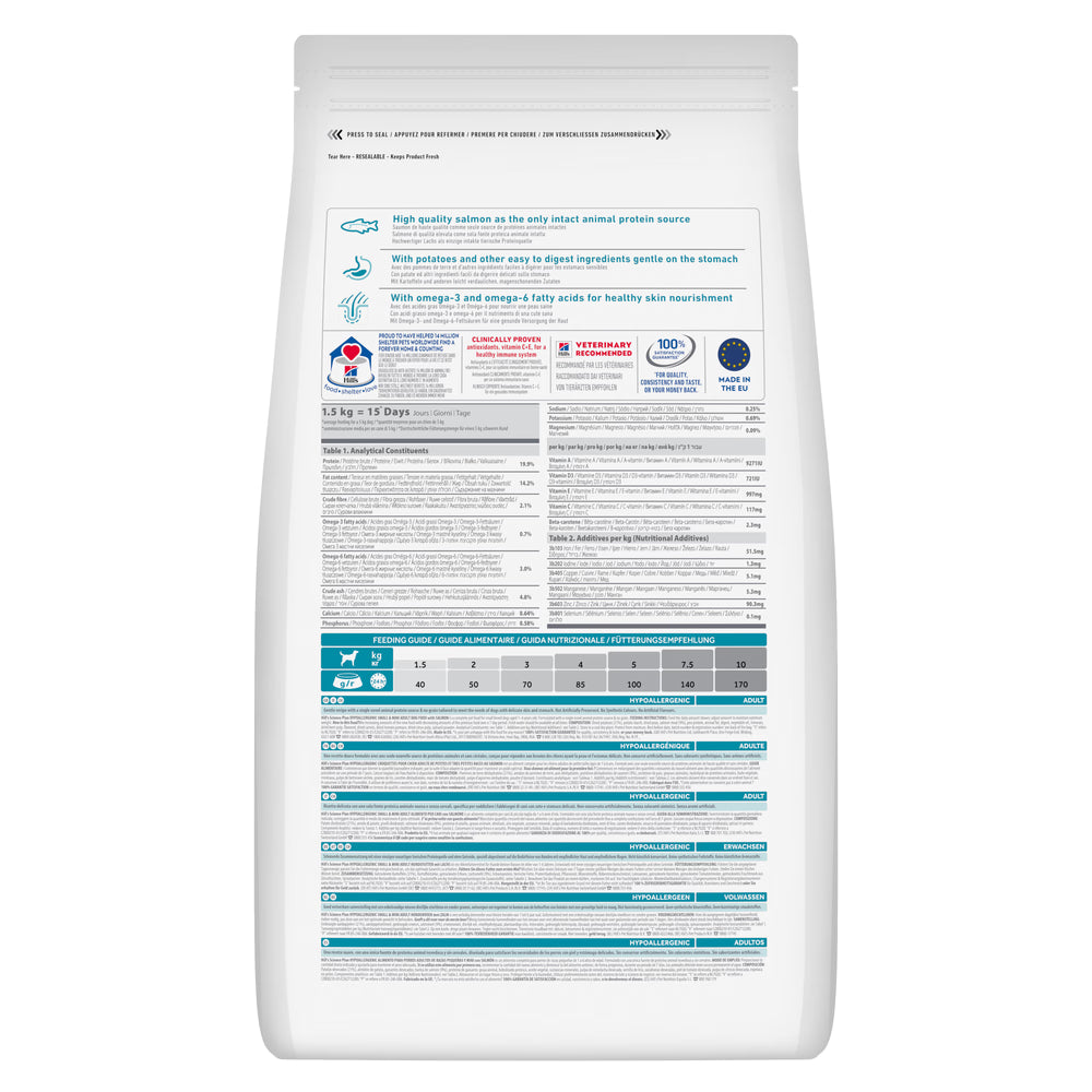 Hills Science Plan Perro Adulto Small & Mini Hipoalergénico Grain-Free - Pienso seco para perro con alergias