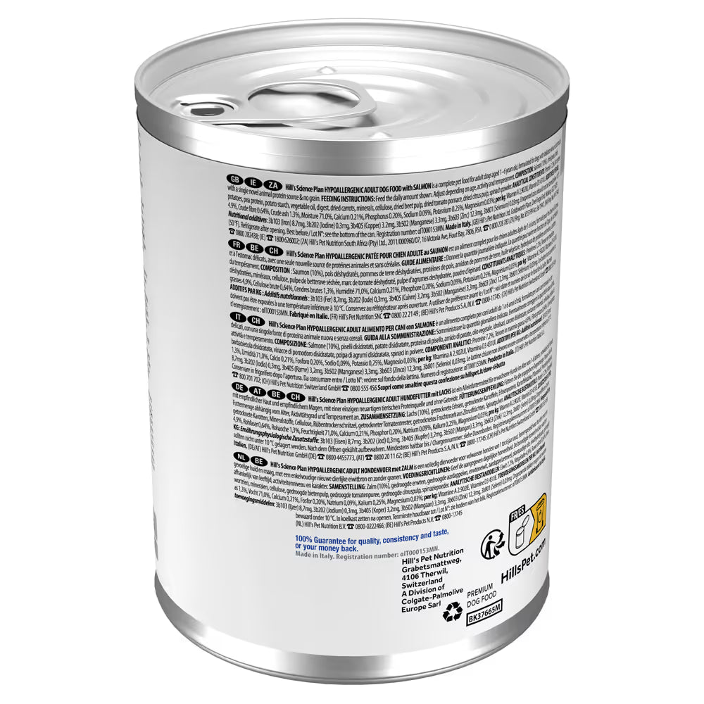 Hill's Hypoallergenic - Alimento em patê para cão adulto - Salmão