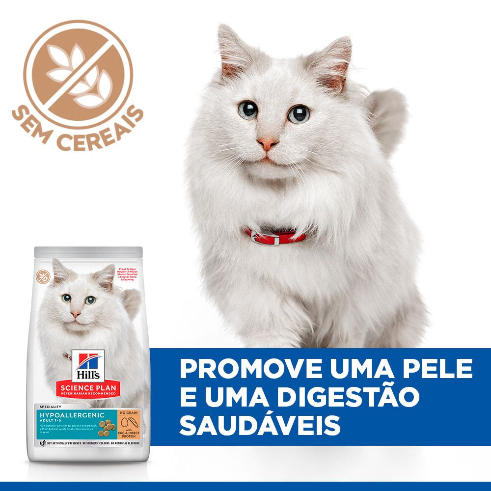 Hills Science Plan Gato Adulto Hipoalergénico Grain-Free - Pienso seco para gato con alergias