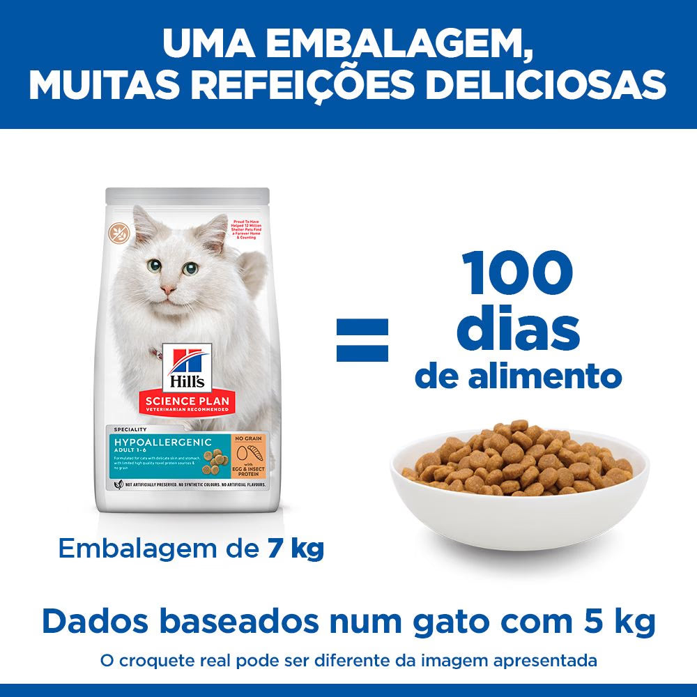 Hill's Hypoallergenic Gato Adulto Grain-Free - Pienso seco para gato con alergias