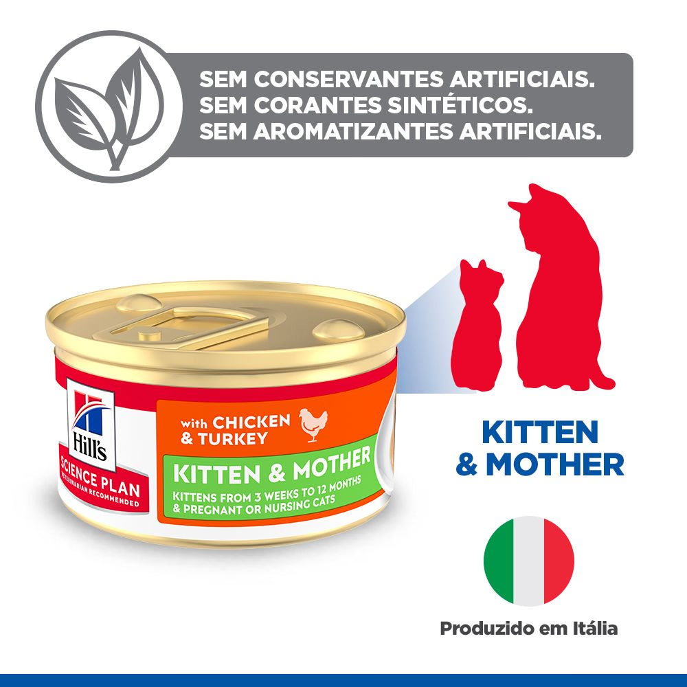Alimento Húmido para Gatos Hills Science Plan Kitten & Mother Mousse Wet (Lata)
