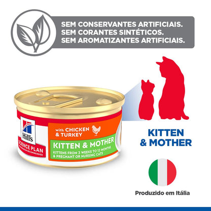 Alimento Húmido para Gatos Hills Science Plan Kitten & Mother Mousse Wet (Lata)